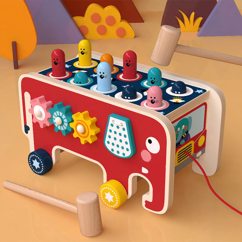 Whack A Mole Arcade - BabyToys bebe maluch dzieci drewniana zabawa